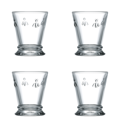 Bee Water Glasses Set of 4, 250ml