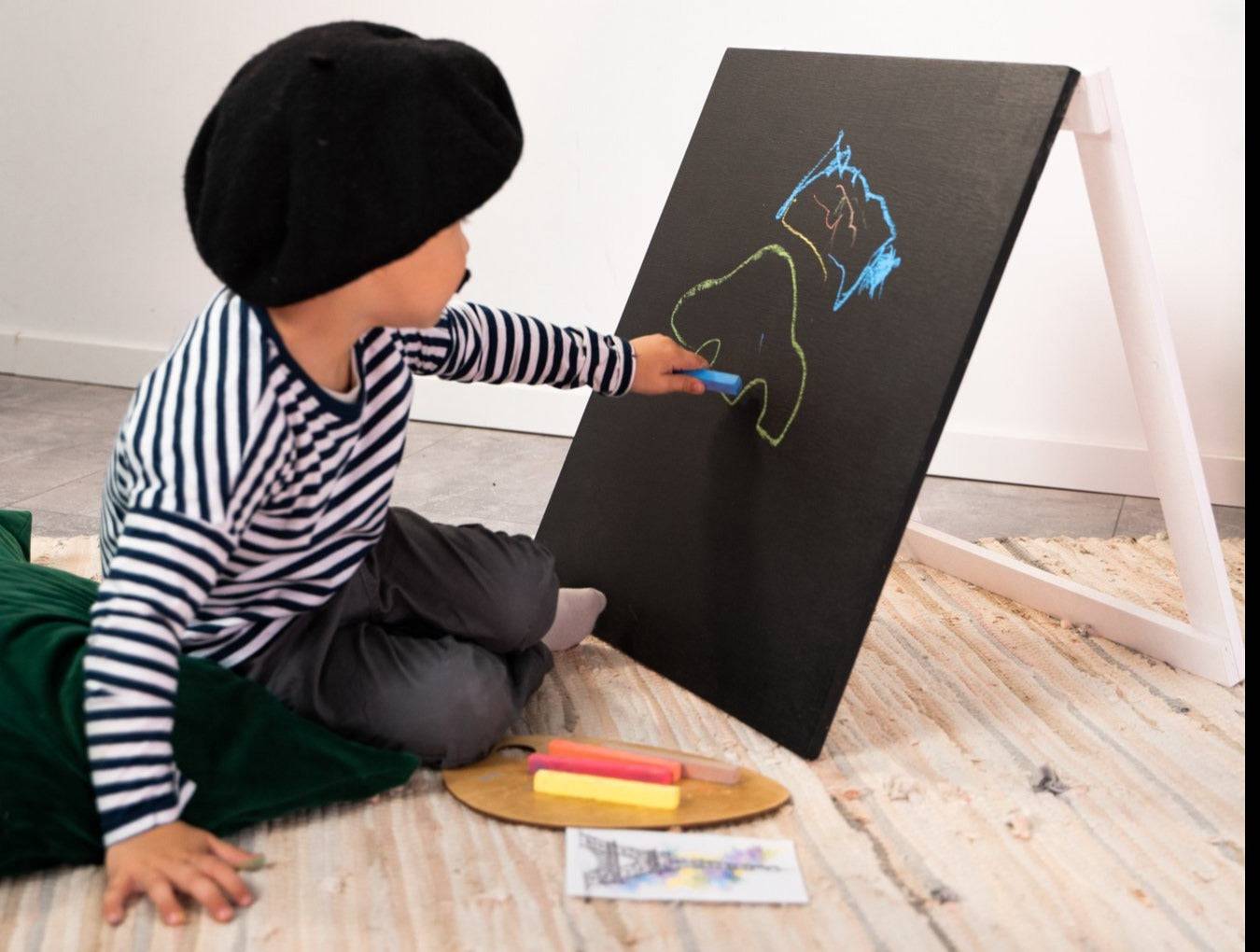 Wooden Chalkboard Easel for Kids