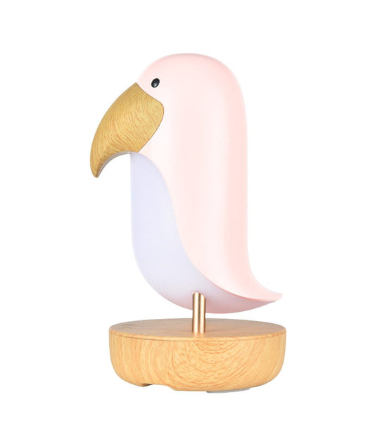 Lampe med højtaler - Pink fugl