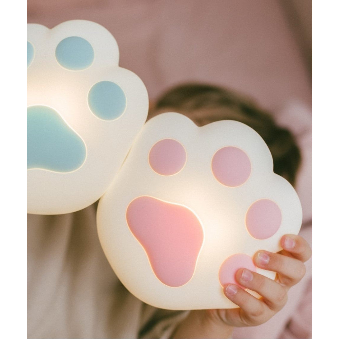 Paw-night lampe i silikone - Pink